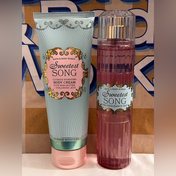 Bath & Body Works Other - NEW B&BW Sweetest Song Body care duo TWO full size products body cream and more